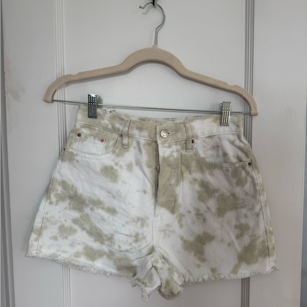 PacSun Green Tie-Dye Women Shorts